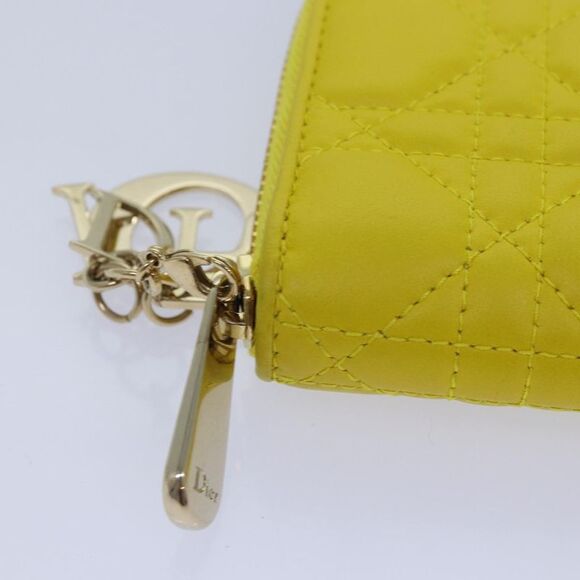 Dior Cannage Lady Yellow Leather Wallet (Pre-Owned) - Picture 11 of 16